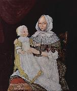 unknow artist Elisabeth Freake und ihrer Tochter Mary Spain oil painting artist